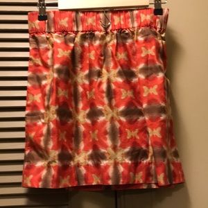 JCrew coral tie dye skirt size 2